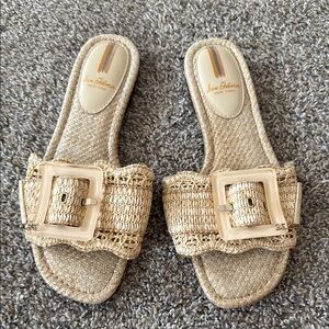 Sam Edelman Tan Woven Buckle Sandals